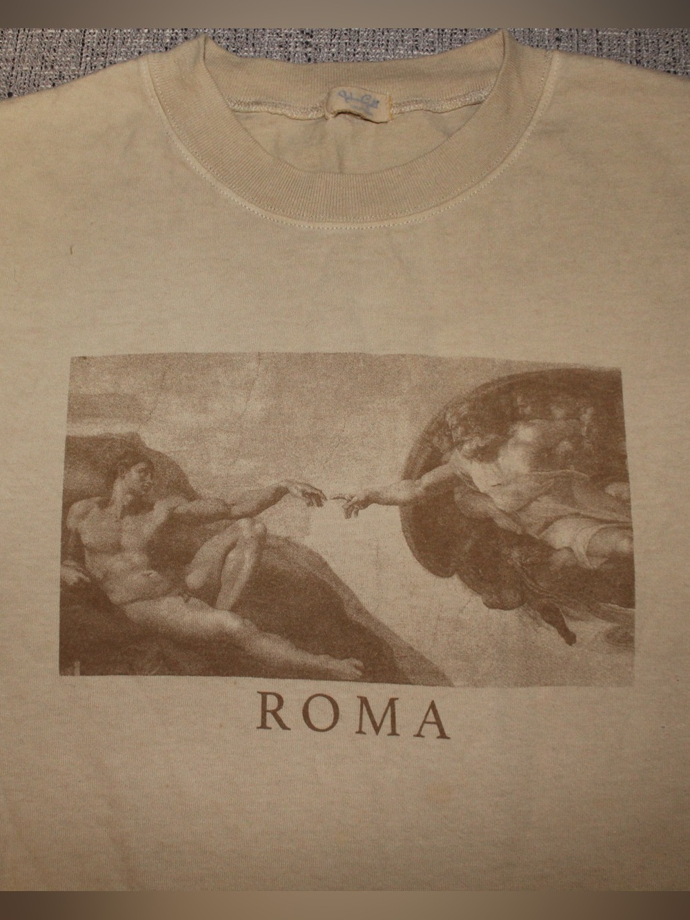 Brandy Melville Beige ROMA Michelangelo Print Tee